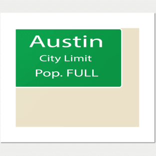 austin population full Posters and Art